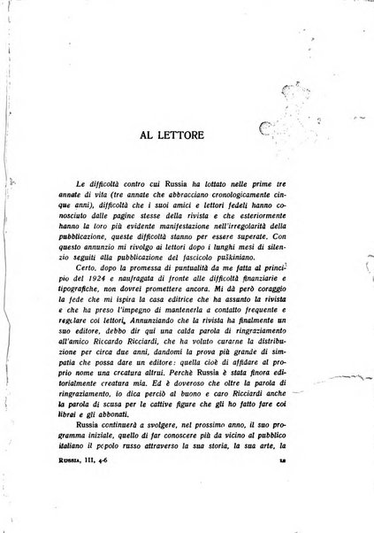 Russia rivista di letteratura, storia e filosofia