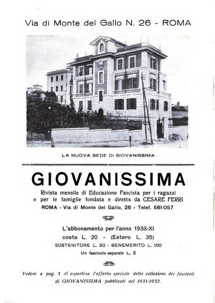 Giovanissima rivista mensile per i ragazzi e le famiglie