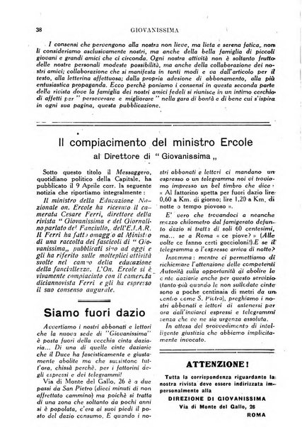 Giovanissima rivista mensile per i ragazzi e le famiglie