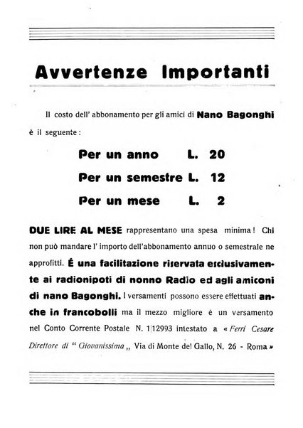 Giovanissima rivista mensile per i ragazzi e le famiglie