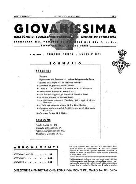 Giovanissima rivista mensile per i ragazzi e le famiglie