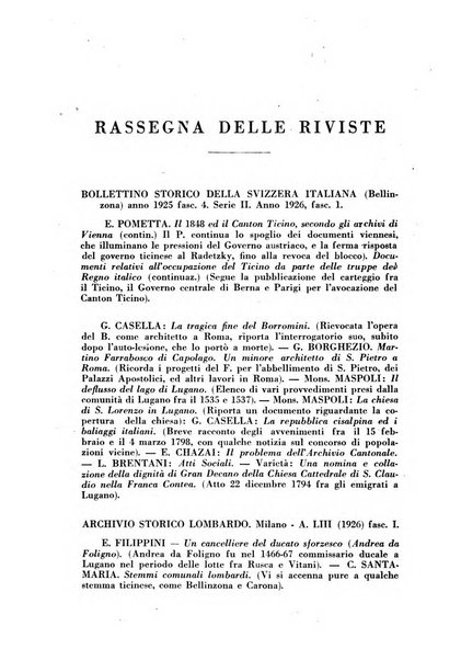 Archivio storico della Svizzera italiana pubblicazione trimestrale