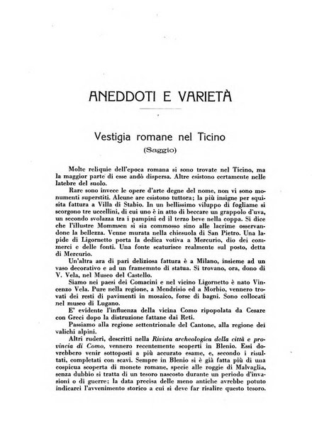 Archivio storico della Svizzera italiana pubblicazione trimestrale