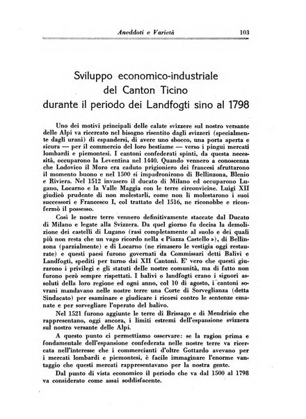 Archivio storico della Svizzera italiana pubblicazione trimestrale