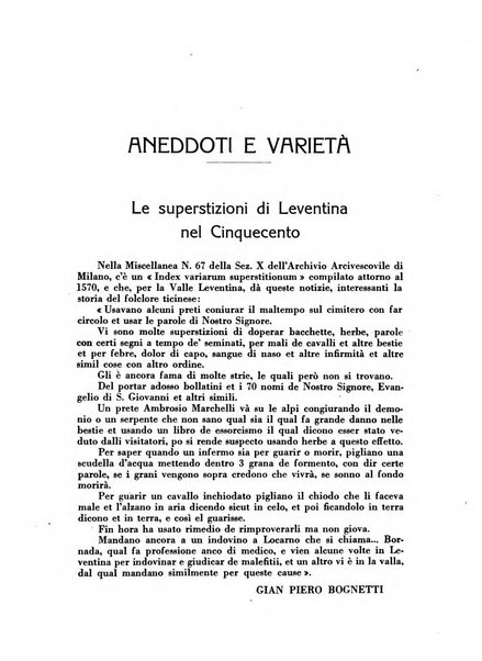 Archivio storico della Svizzera italiana pubblicazione trimestrale