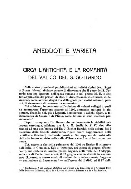 Archivio storico della Svizzera italiana pubblicazione trimestrale