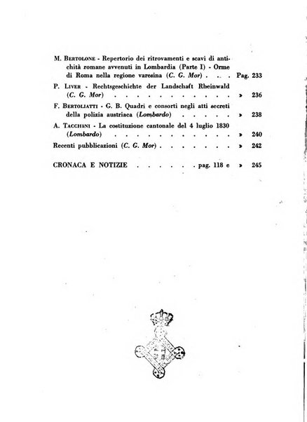 Archivio storico della Svizzera italiana pubblicazione trimestrale