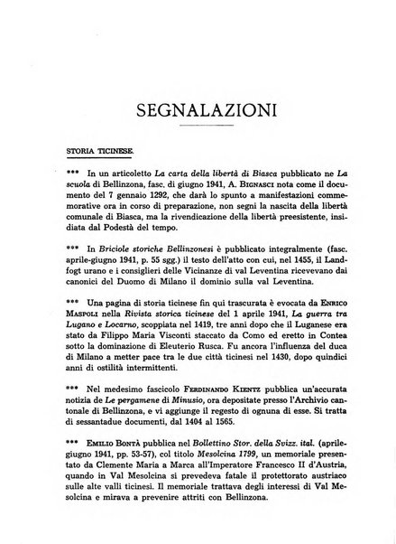 Archivio storico della Svizzera italiana pubblicazione trimestrale