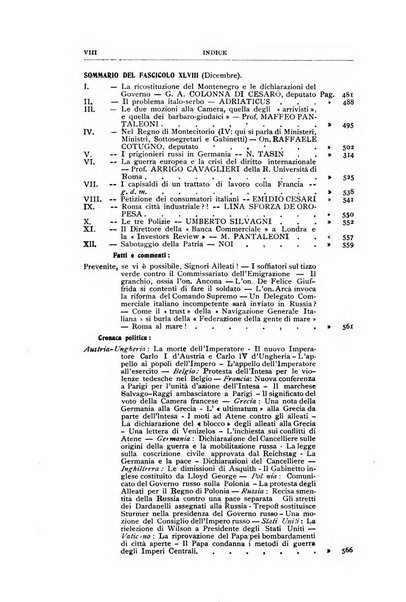 Vita italiana rassegna mensile di politica interna, estera, coloniale e di emigrazione