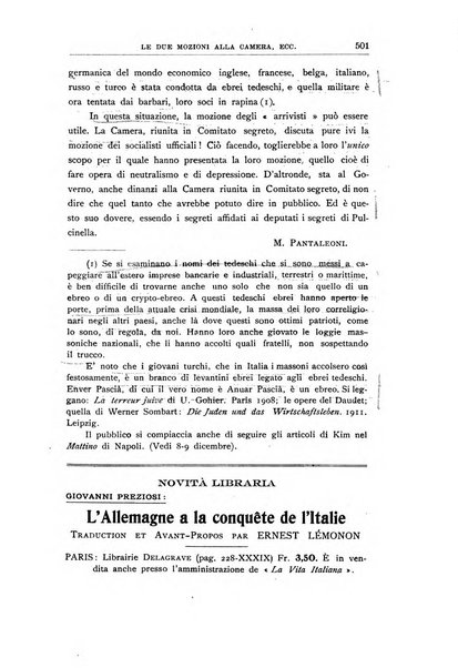 Vita italiana rassegna mensile di politica interna, estera, coloniale e di emigrazione