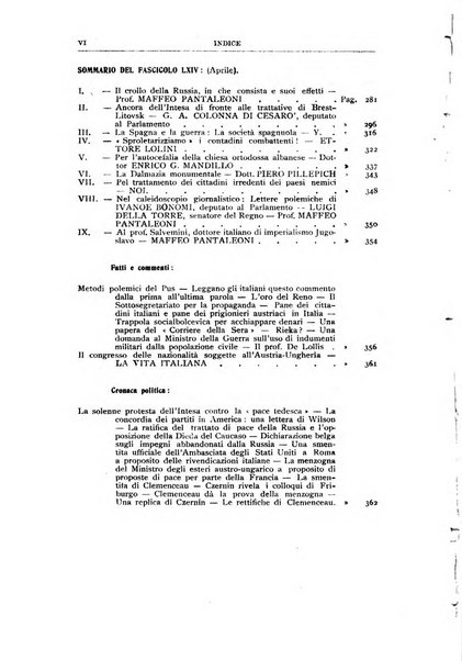 Vita italiana rassegna mensile di politica interna, estera, coloniale e di emigrazione