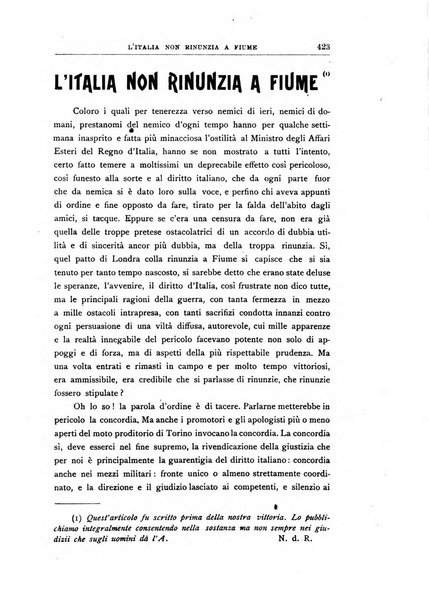 Vita italiana rassegna mensile di politica interna, estera, coloniale e di emigrazione