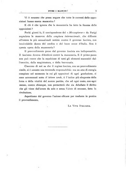 Vita italiana rassegna mensile di politica interna, estera, coloniale e di emigrazione