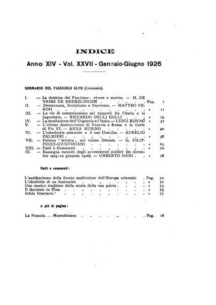 Vita italiana rassegna mensile di politica interna, estera, coloniale e di emigrazione