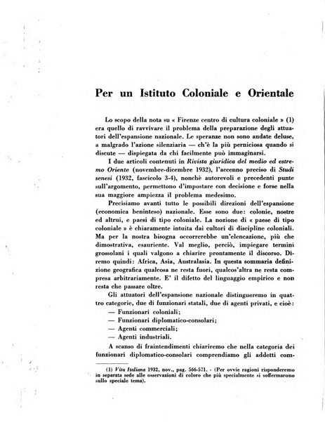 Vita italiana rassegna mensile di politica interna, estera, coloniale e di emigrazione