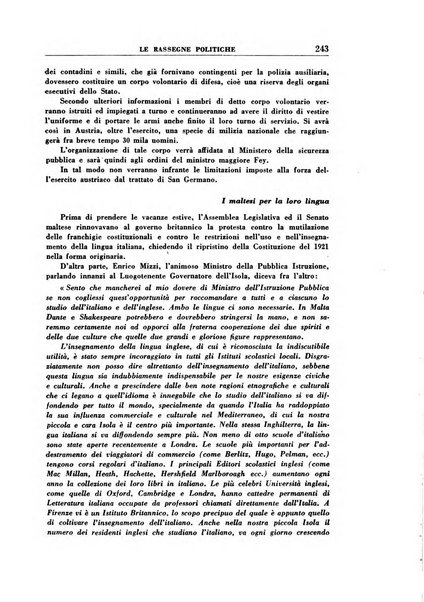 Vita italiana rassegna mensile di politica interna, estera, coloniale e di emigrazione