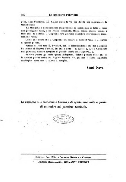 Vita italiana rassegna mensile di politica interna, estera, coloniale e di emigrazione