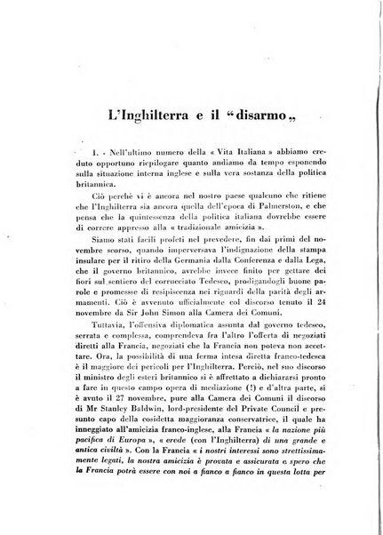 Vita italiana rassegna mensile di politica interna, estera, coloniale e di emigrazione