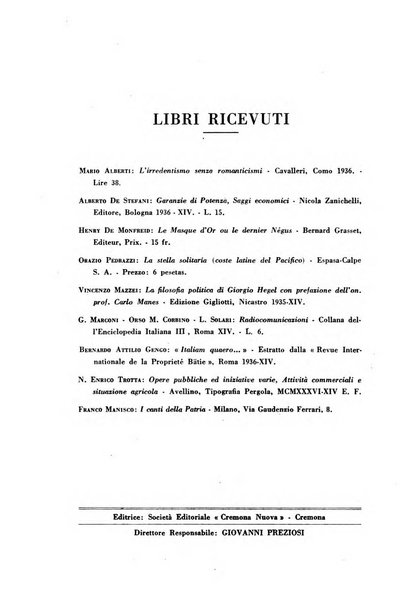 Vita italiana rassegna mensile di politica interna, estera, coloniale e di emigrazione