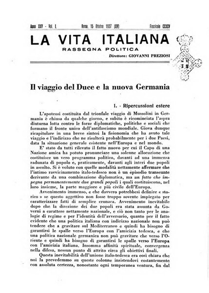 Vita italiana rassegna mensile di politica interna, estera, coloniale e di emigrazione