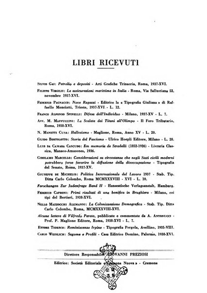 Vita italiana rassegna mensile di politica interna, estera, coloniale e di emigrazione