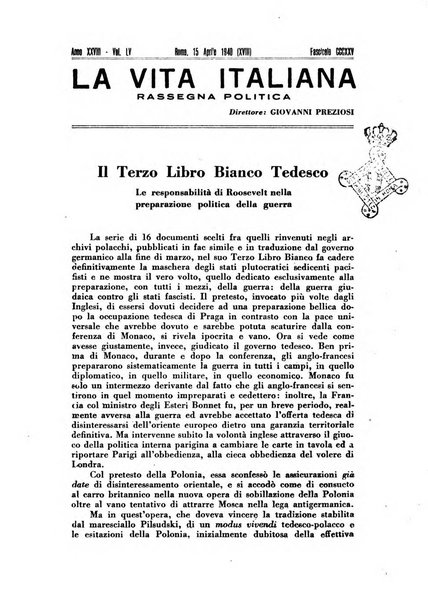 Vita italiana rassegna mensile di politica interna, estera, coloniale e di emigrazione