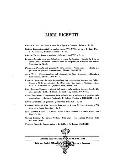 Vita italiana rassegna mensile di politica interna, estera, coloniale e di emigrazione