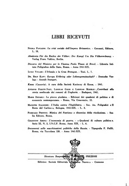 Vita italiana rassegna mensile di politica interna, estera, coloniale e di emigrazione