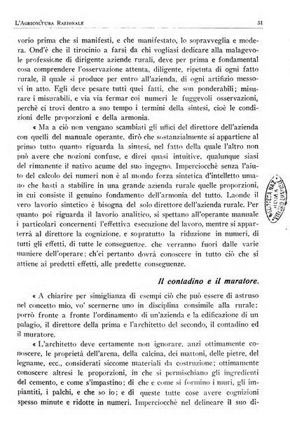 L'agricoltura razionale rivista dell'Ente nazionale italiano per l'organizzazione scientifica del lavoro