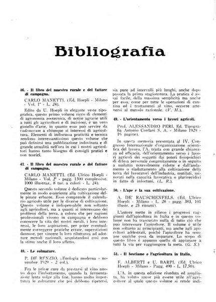 L'agricoltura razionale rivista dell'Ente nazionale italiano per l'organizzazione scientifica del lavoro