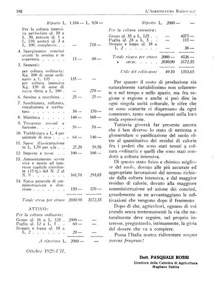 L'agricoltura razionale rivista dell'Ente nazionale italiano per l'organizzazione scientifica del lavoro