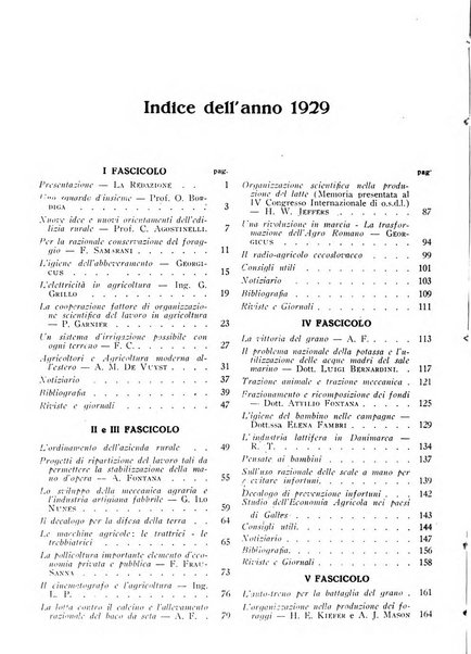 L'agricoltura razionale rivista dell'Ente nazionale italiano per l'organizzazione scientifica del lavoro