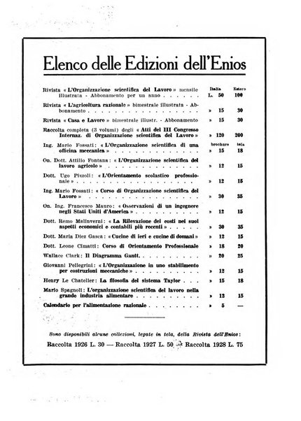 L'agricoltura razionale rivista dell'Ente nazionale italiano per l'organizzazione scientifica del lavoro