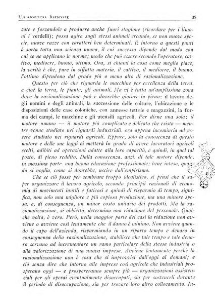 L'agricoltura razionale rivista dell'Ente nazionale italiano per l'organizzazione scientifica del lavoro