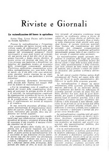 L'agricoltura razionale rivista dell'Ente nazionale italiano per l'organizzazione scientifica del lavoro