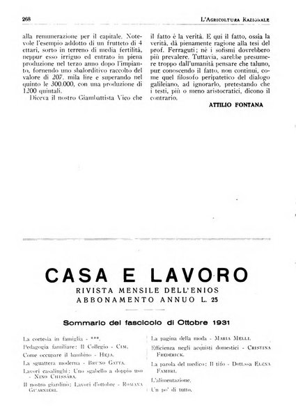 L'agricoltura razionale rivista dell'Ente nazionale italiano per l'organizzazione scientifica del lavoro