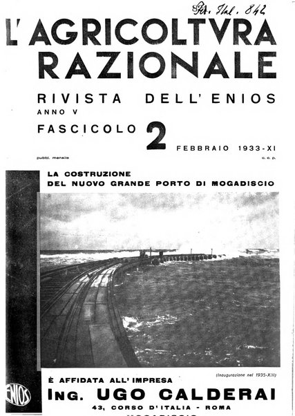 L'agricoltura razionale rivista dell'Ente nazionale italiano per l'organizzazione scientifica del lavoro