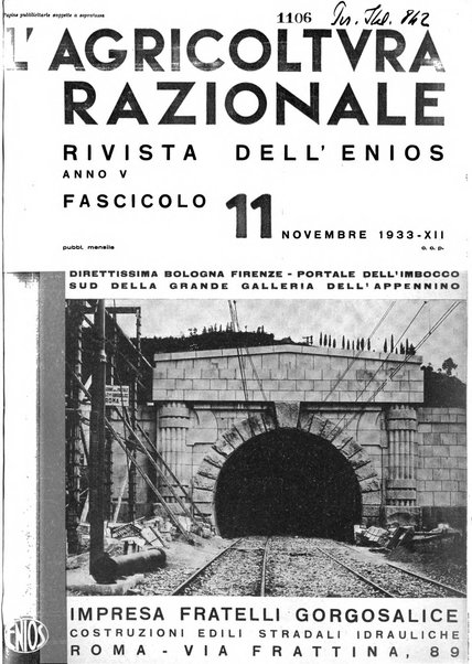 L'agricoltura razionale rivista dell'Ente nazionale italiano per l'organizzazione scientifica del lavoro