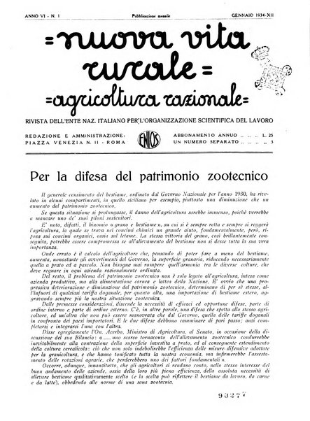 Nuova vita rurale agricoltura razionale