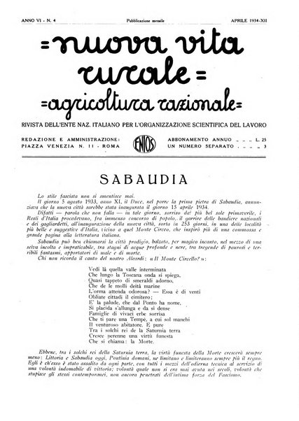 Nuova vita rurale agricoltura razionale