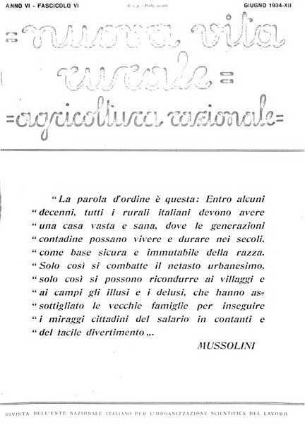 Nuova vita rurale agricoltura razionale