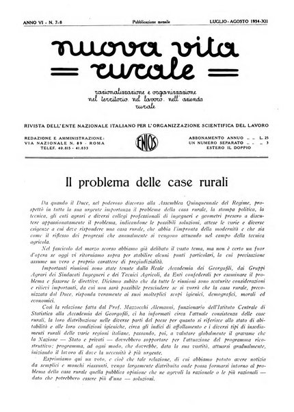 Nuova vita rurale agricoltura razionale