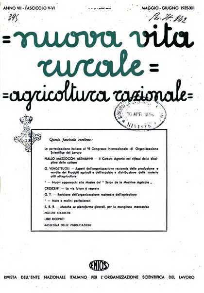 Nuova vita rurale agricoltura razionale