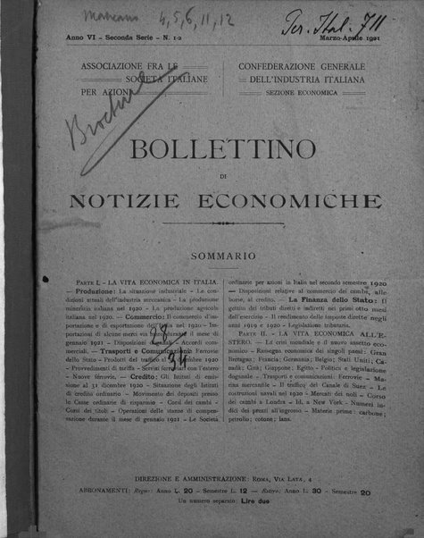 Bollettino di notizie economiche