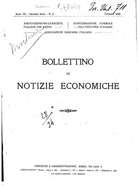 Bollettino di notizie economiche