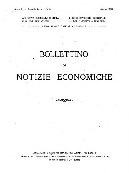 Bollettino di notizie economiche