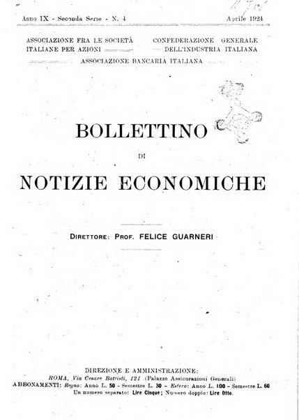 Bollettino di notizie economiche