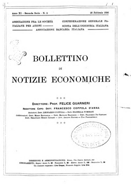 Bollettino di notizie economiche