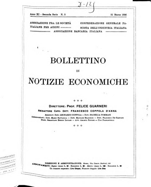 Bollettino di notizie economiche