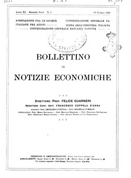 Bollettino di notizie economiche